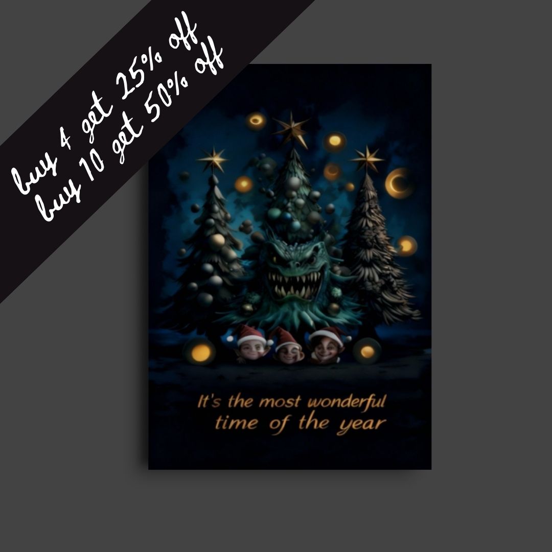 horror christmas card