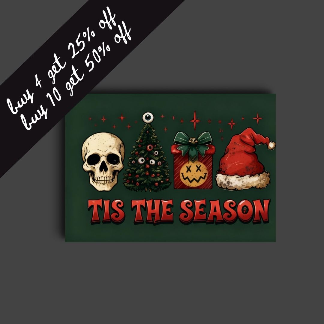 emo horror christmas card