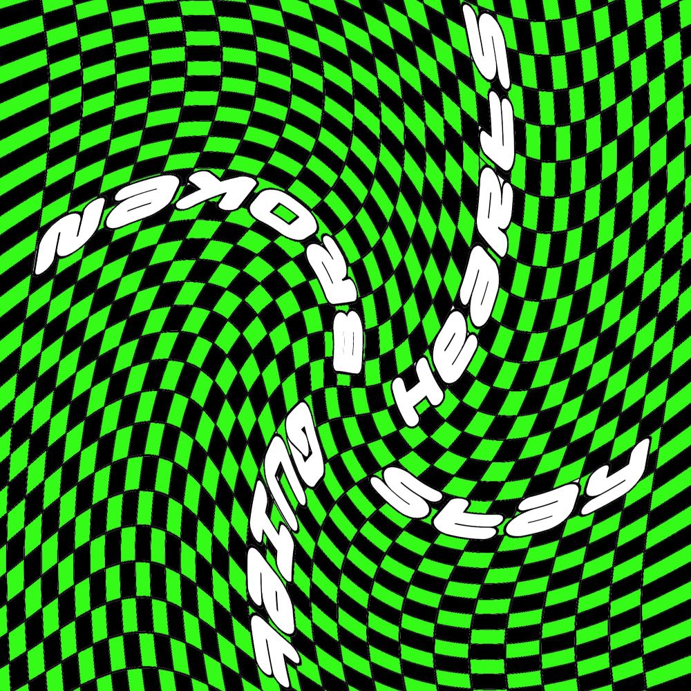 a colored page from the "distorted but still here" distorted checkers emo coloring book