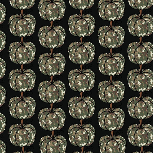 leggings with camo colored pumpkins on subtle background