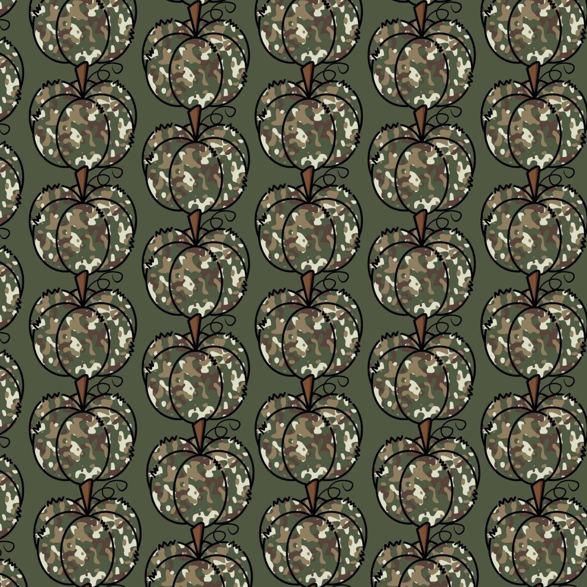 leggings with camo colored pumpkins on subtle background