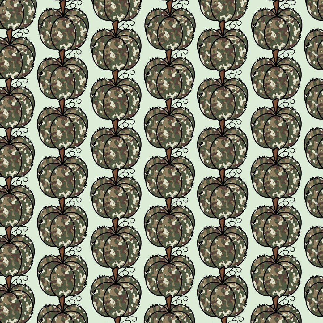 leggings with camo colored pumpkins on subtle background