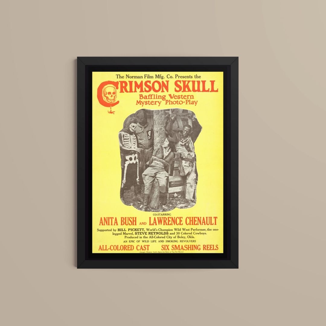 Crimson skull movie framed vintage poster