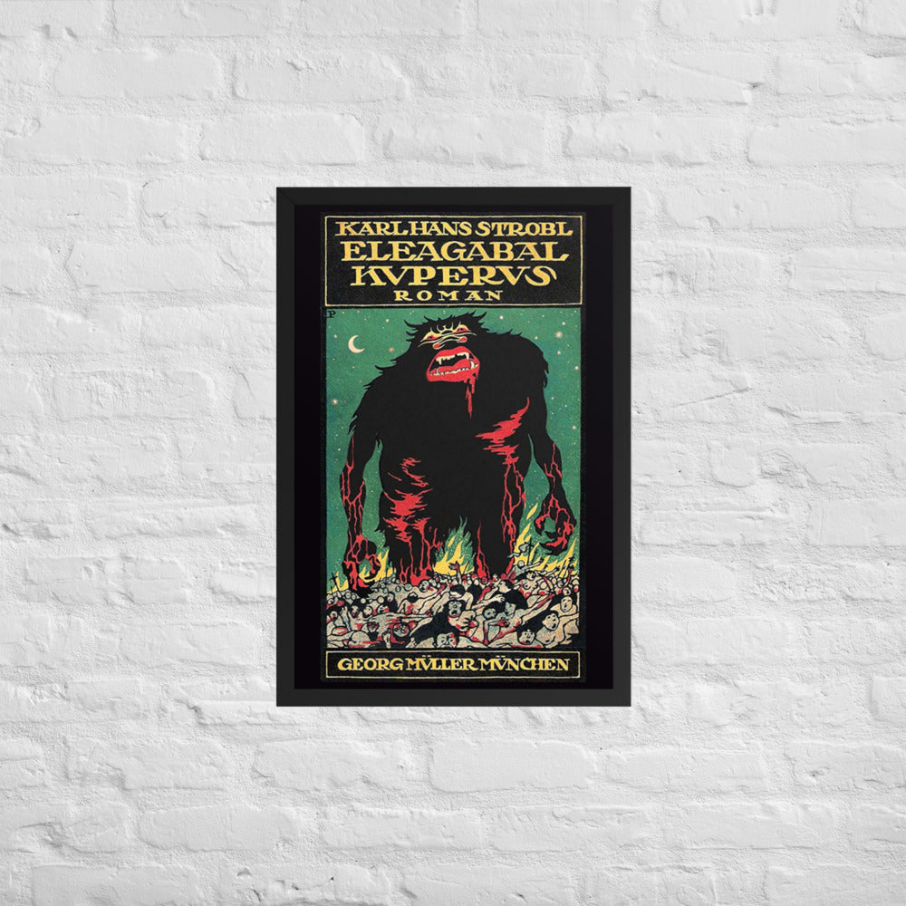 vintage framed movie poster of the lost film "Nachgestalten" aka Figures of the Night