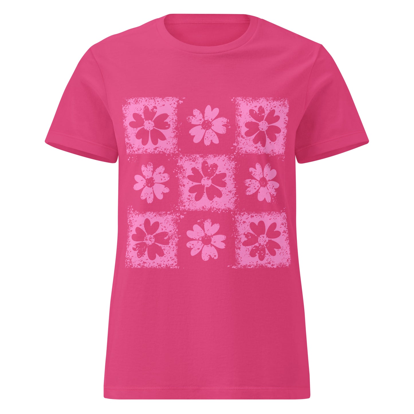 a t-shirt with emo vibe distressed floral pattern grid