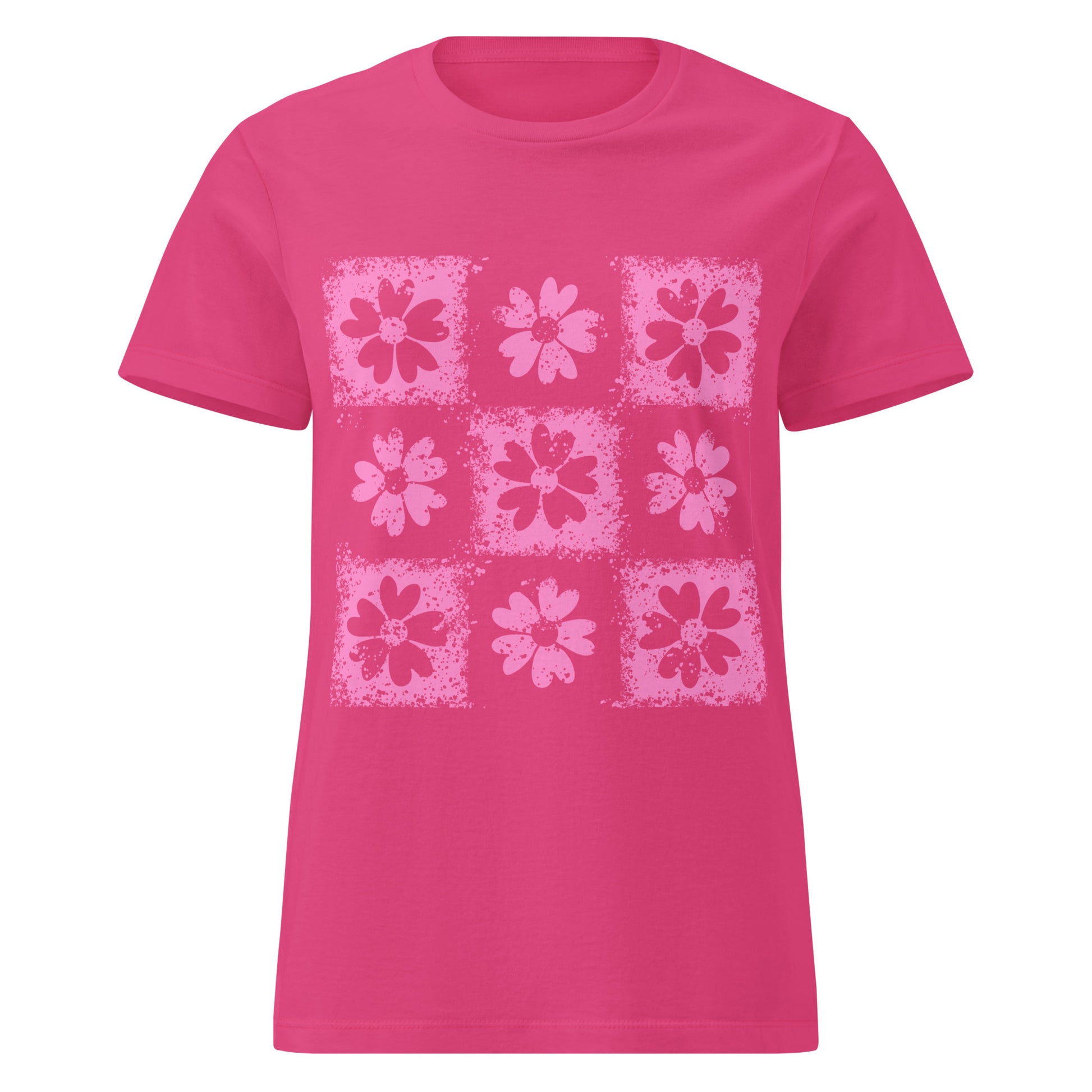 a t-shirt with emo vibe distressed floral pattern grid