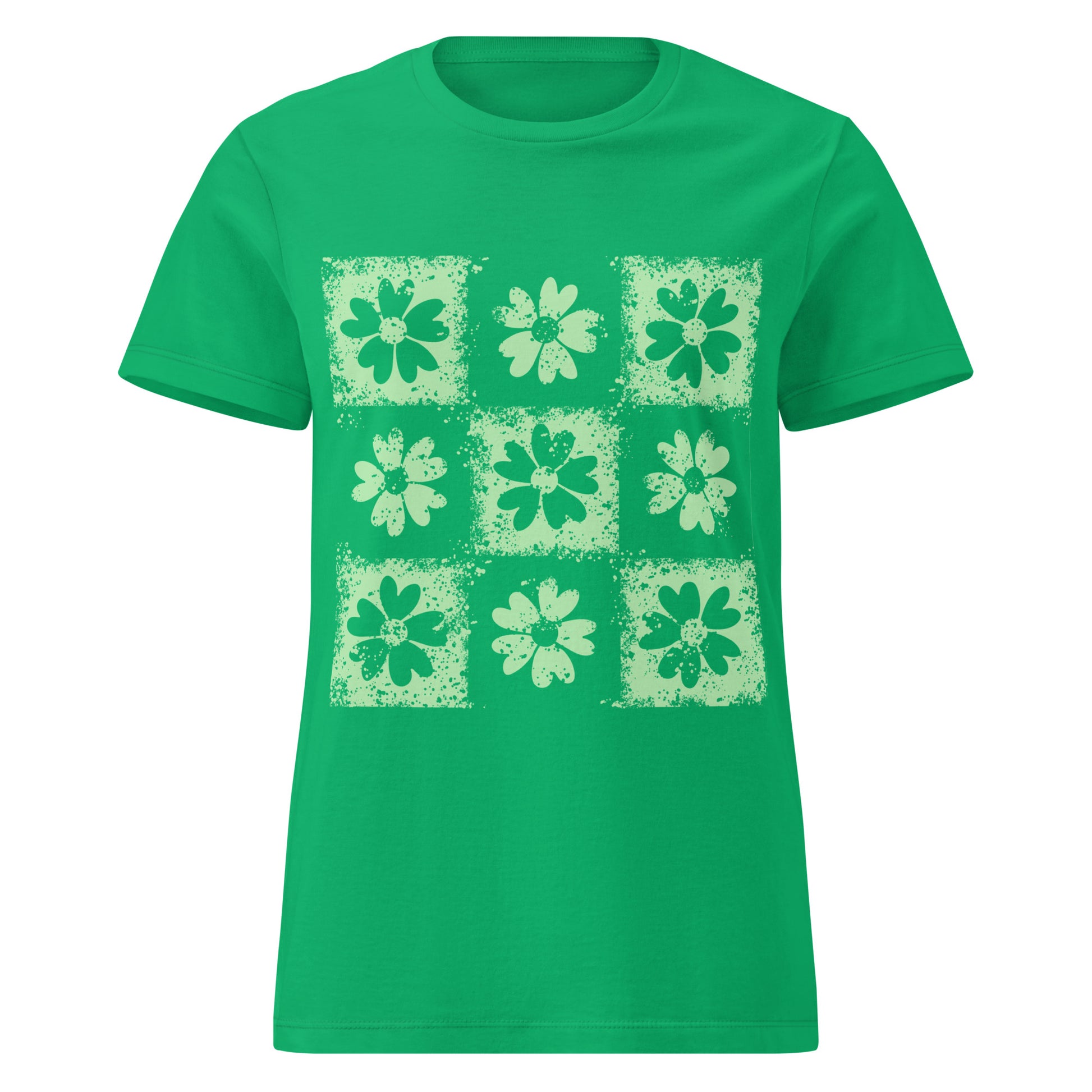 a t-shirt with emo vibe distressed floral pattern grid