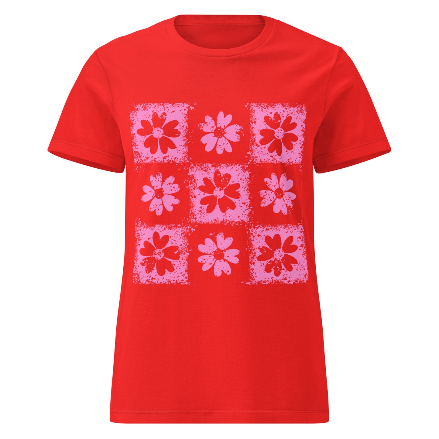 a t-shirt with emo vibe distressed floral pattern grid