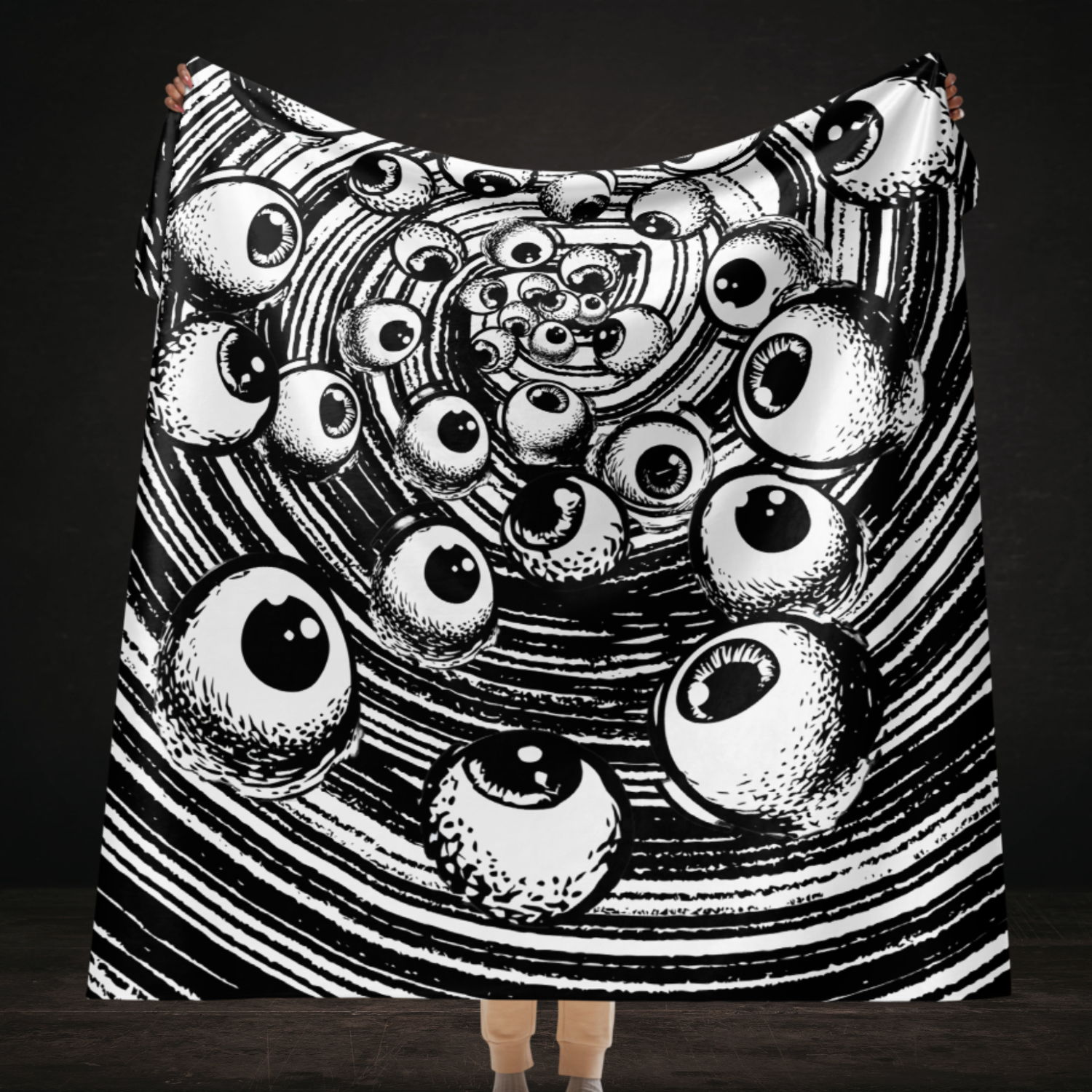 LArge sherpa blanket with a eye ball vortex
