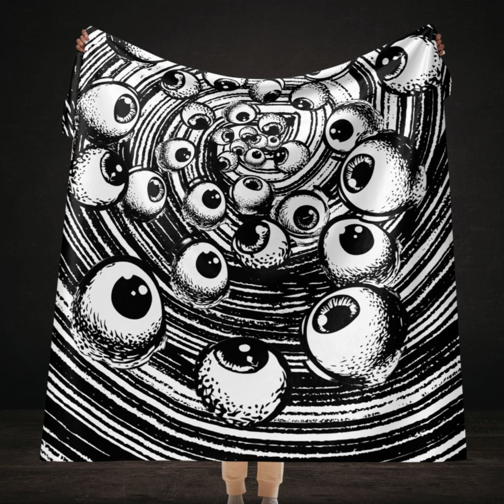 Large sherpa blanket with a eye ball vortex