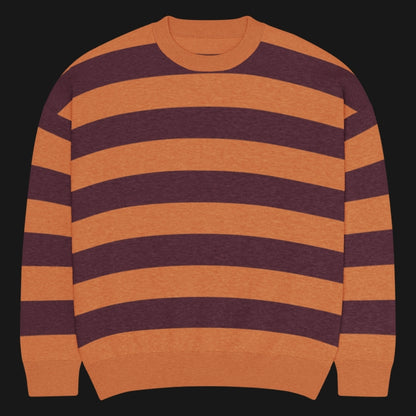 Wide Stripe Oversized Sweater - Grunge Streetwear Knit