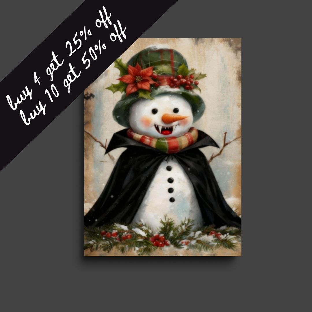 vampire christmas card