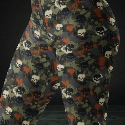 Camo splatter skull leggings