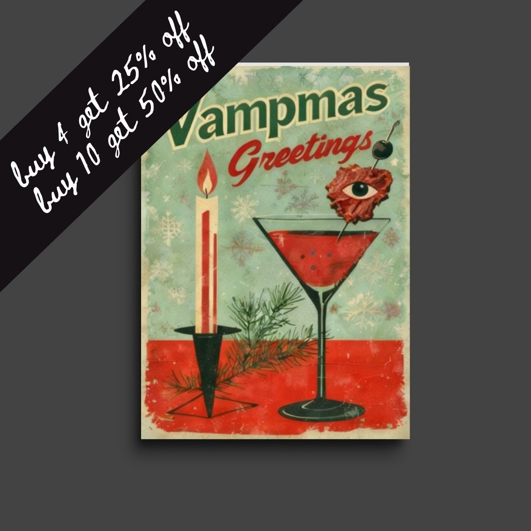 vampire christmas card