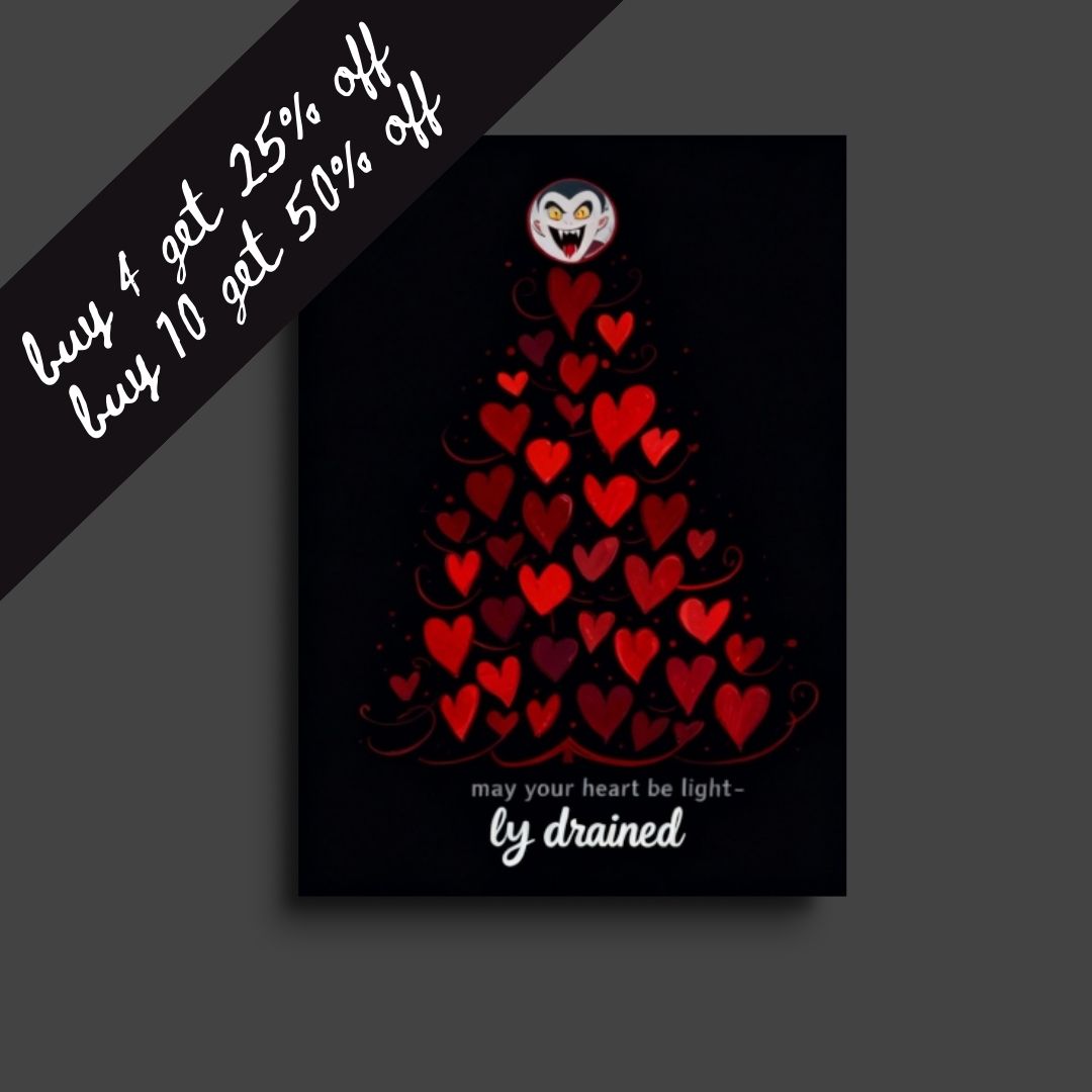 vampire christmas card