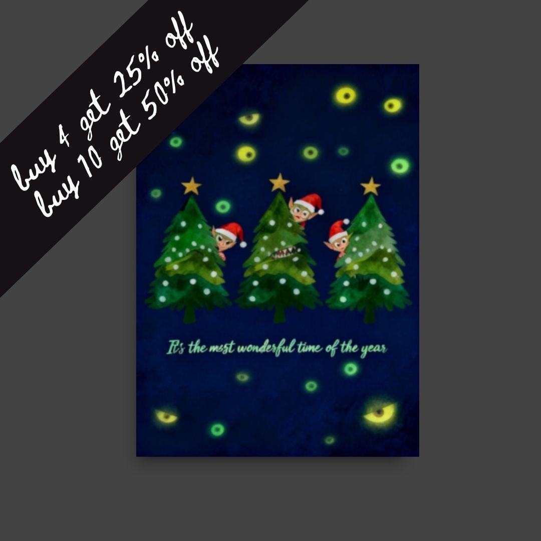 horror christmas card