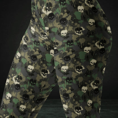 Camo splatter skull leggings