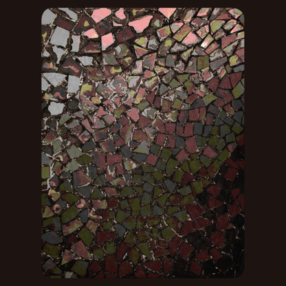 Moody sherpa blanket featuring a broken mosaic in moody tones, oversized cozy throw blanket