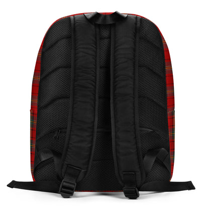red punk tartan plaid backpack