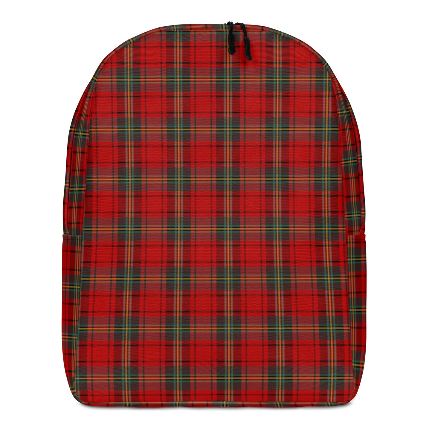 red punk tartan plaid backpack
