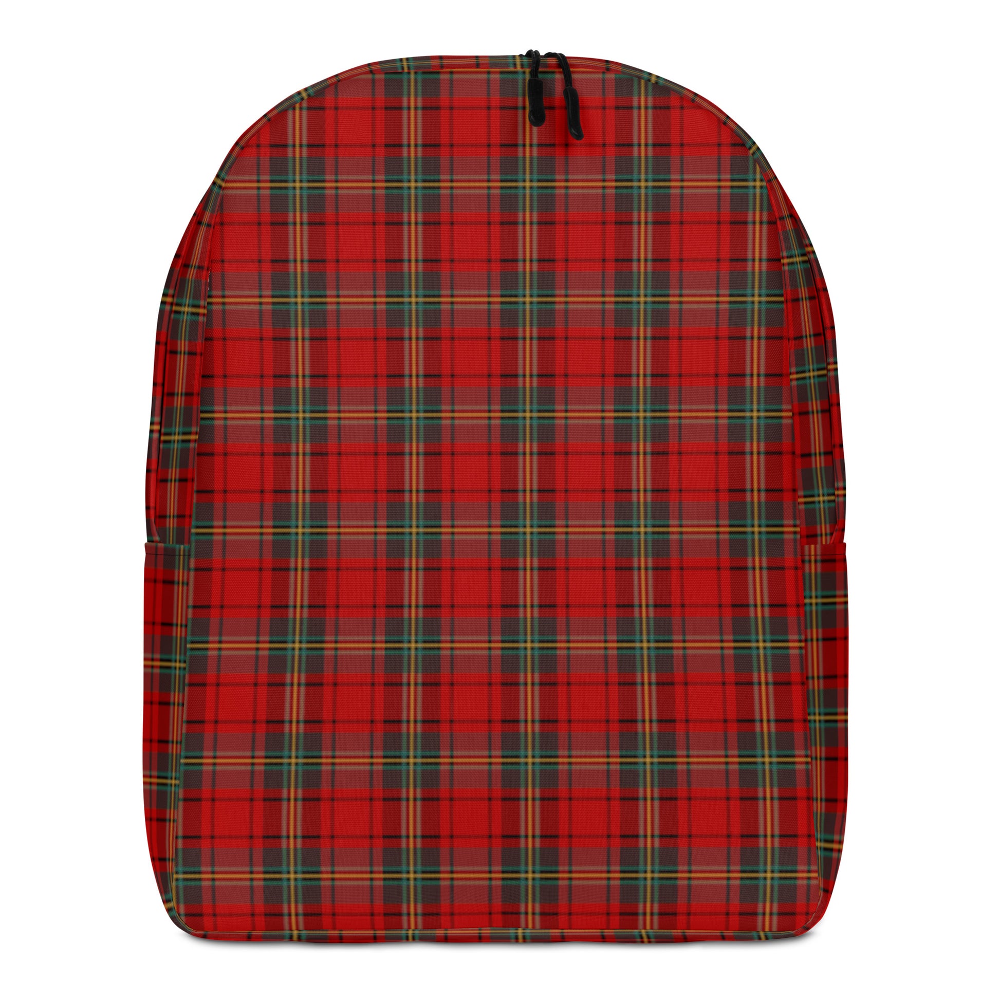 red punk tartan plaid backpack