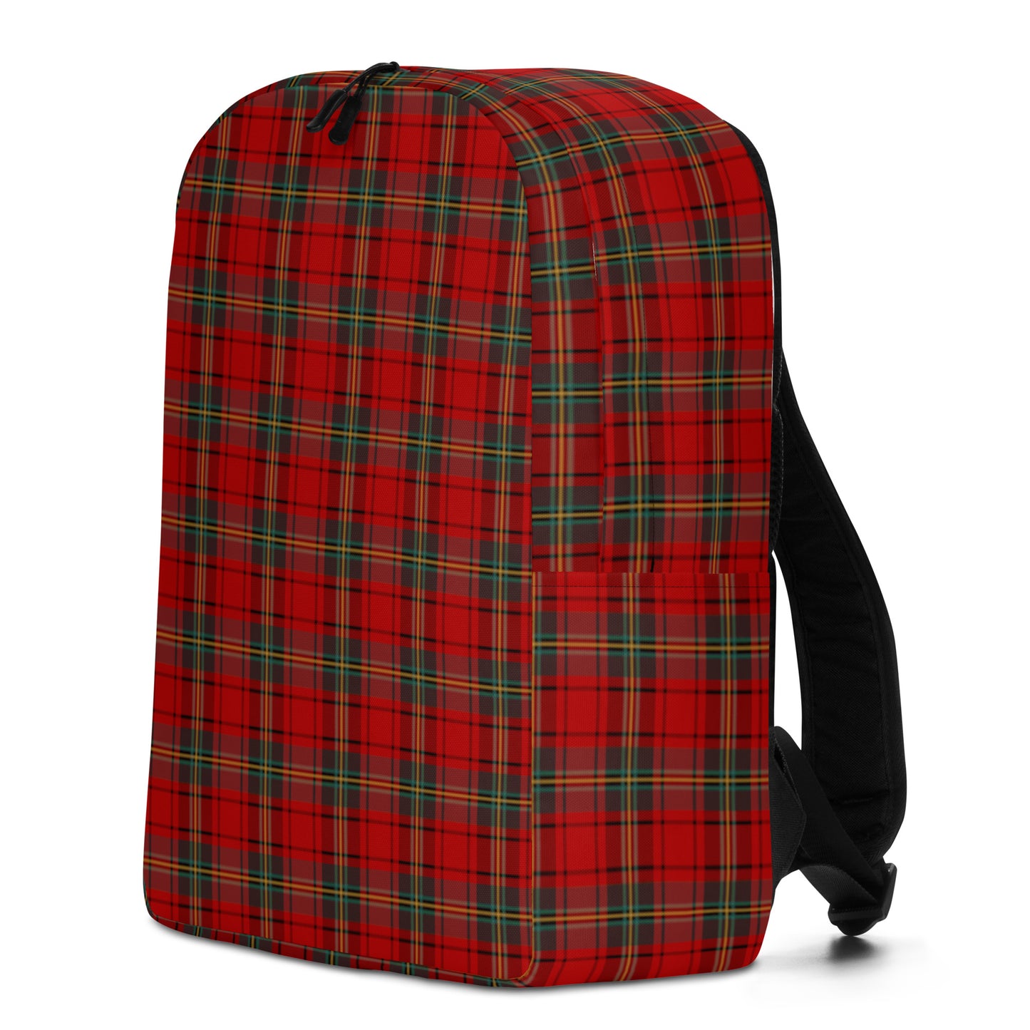 red punk tartan plaid backpack