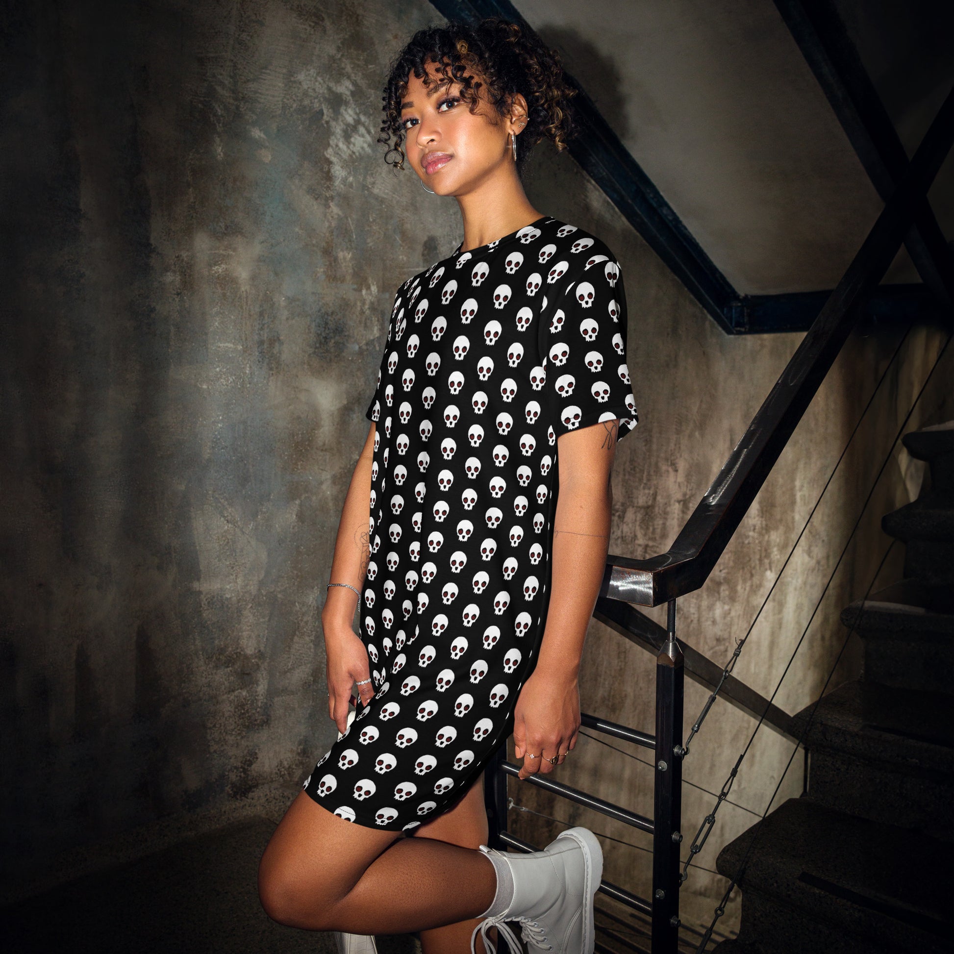 SKULLS T-Shirt Dress cover for skulls & emo collections