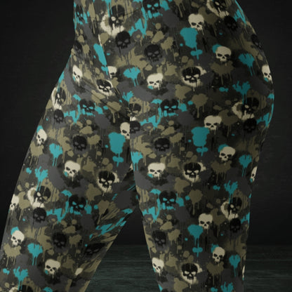 Camo splatter skull leggings