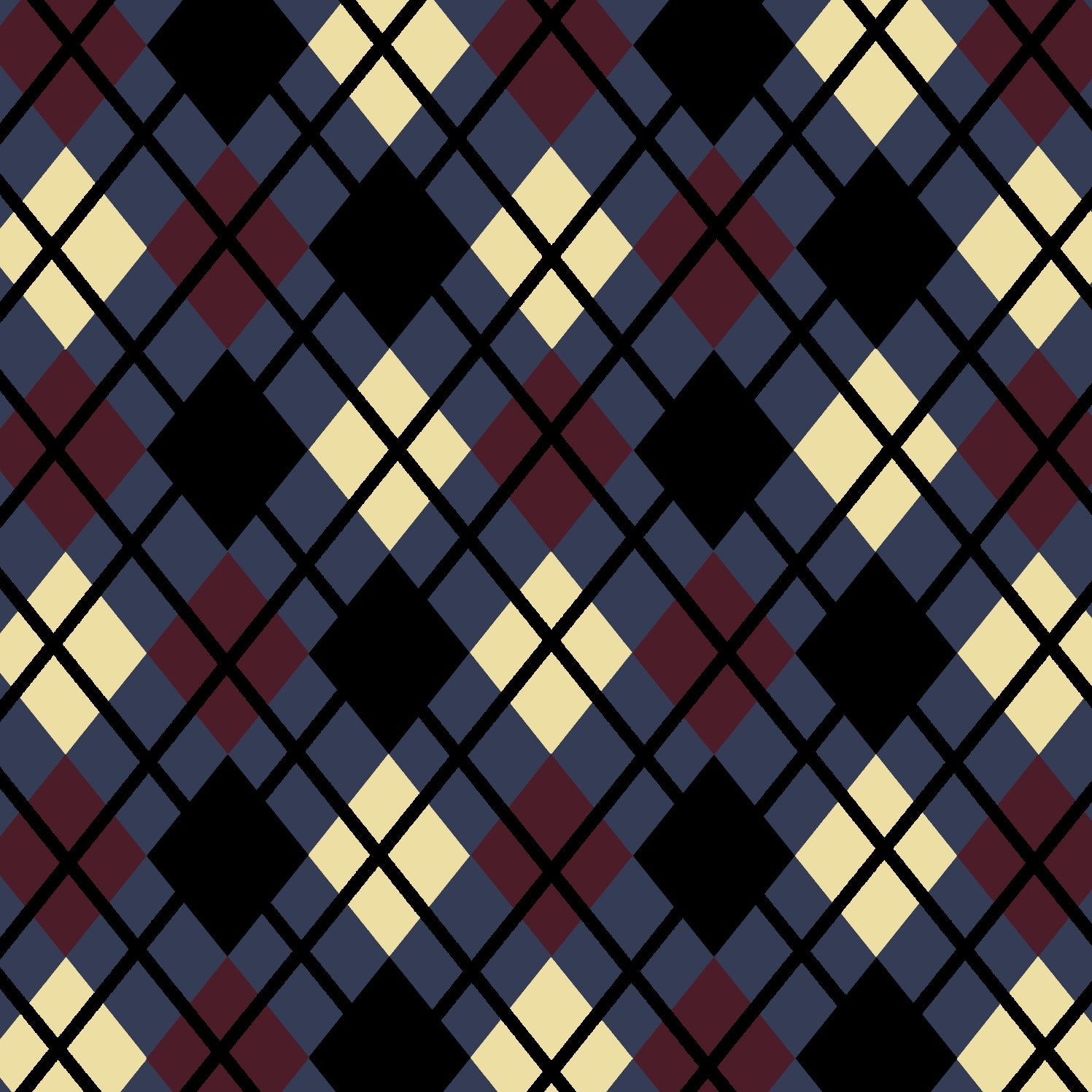 diamond argyle pattern with purple base and black accent