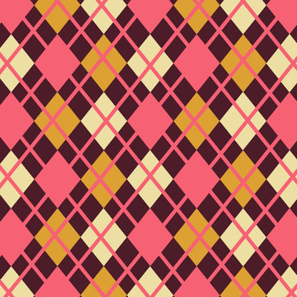 colorful burgundy based diamond pattern 