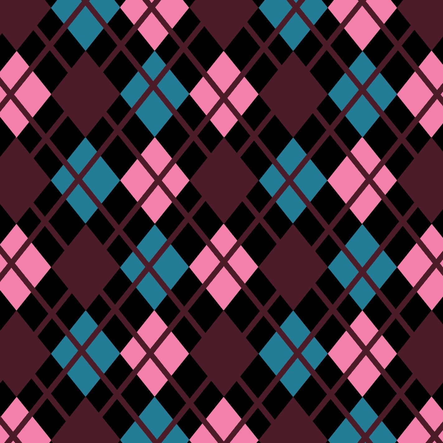 a colorful burgundy diamond argyle pattern