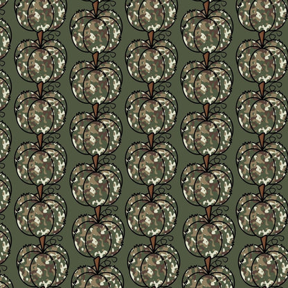 leggings with camo colored pumpkins on subtle background