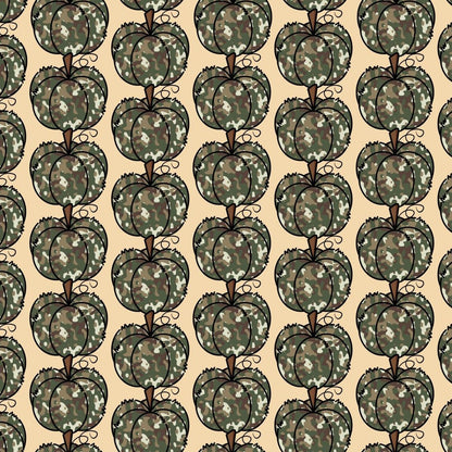 leggings with camo colored pumpkins on subtle background