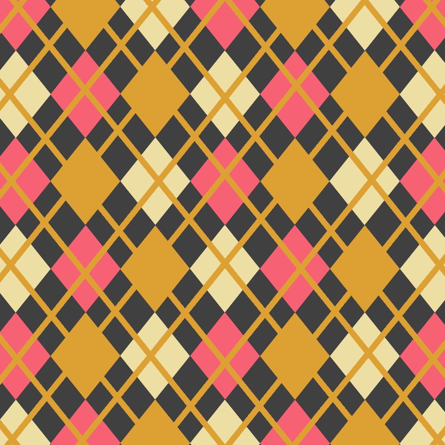diamond argyle pattern with charcoal base and yellow accent