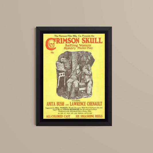 Crimson skull movie framed vintage poster