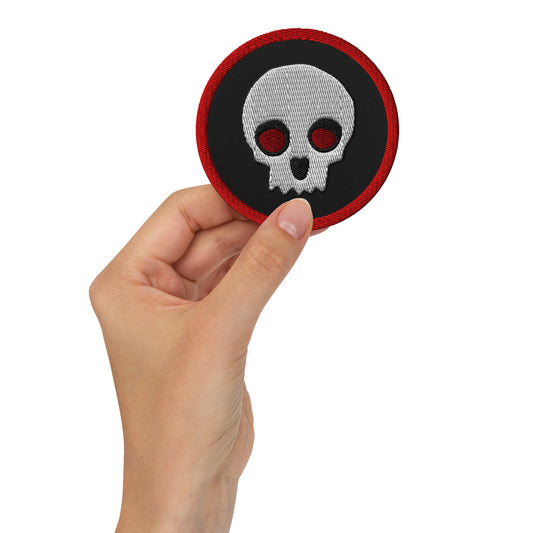 skulls embroidered patch