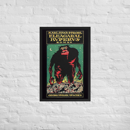 vintage framed movie poster of the lost film "Nachgestalten" aka Figures of the Night