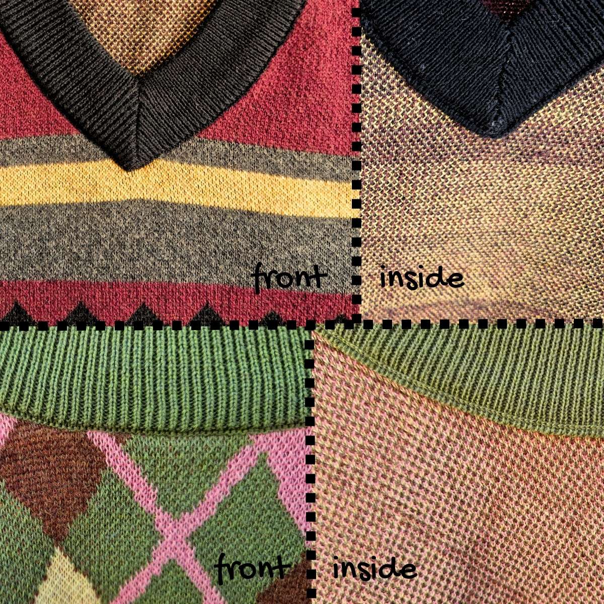 Our jacquard knit textures outside and inside