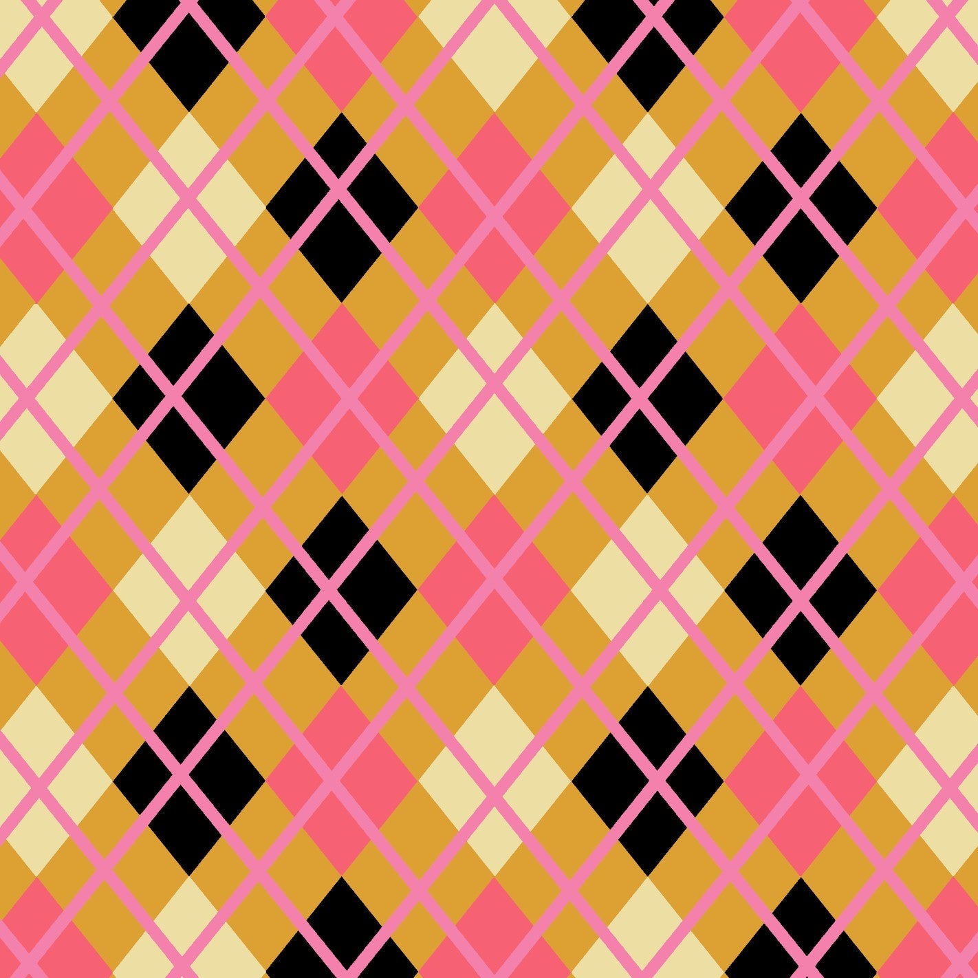 pink-yellow-black argyle patterned leggings 
