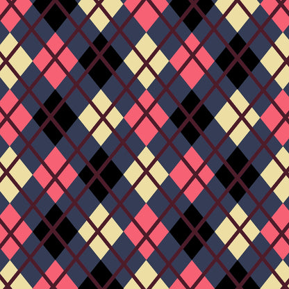 argyle diamond pattern purple base burgundy accent