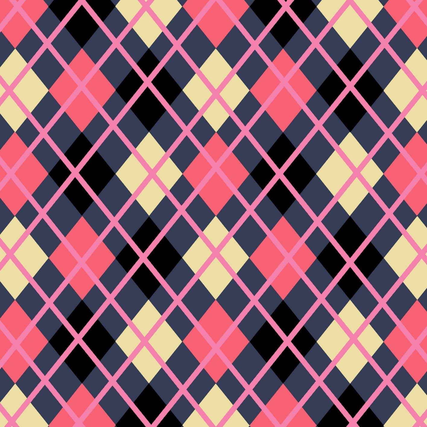 argyle diamond pattern purple base pink accent