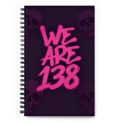 purple notebooks with misfits song names and skulls on the cover
