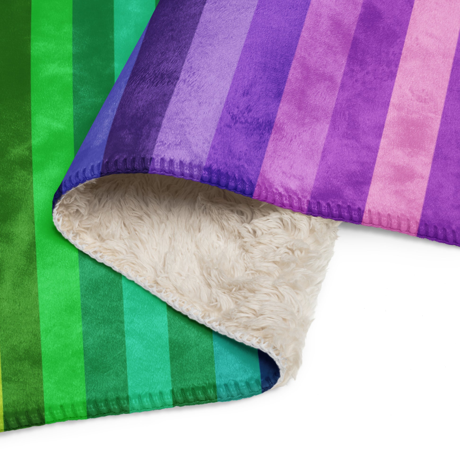 a fleece sherpa blanket featuring skulls and stripes in the format on the American flag
