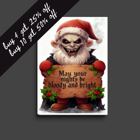 vampire christmas card