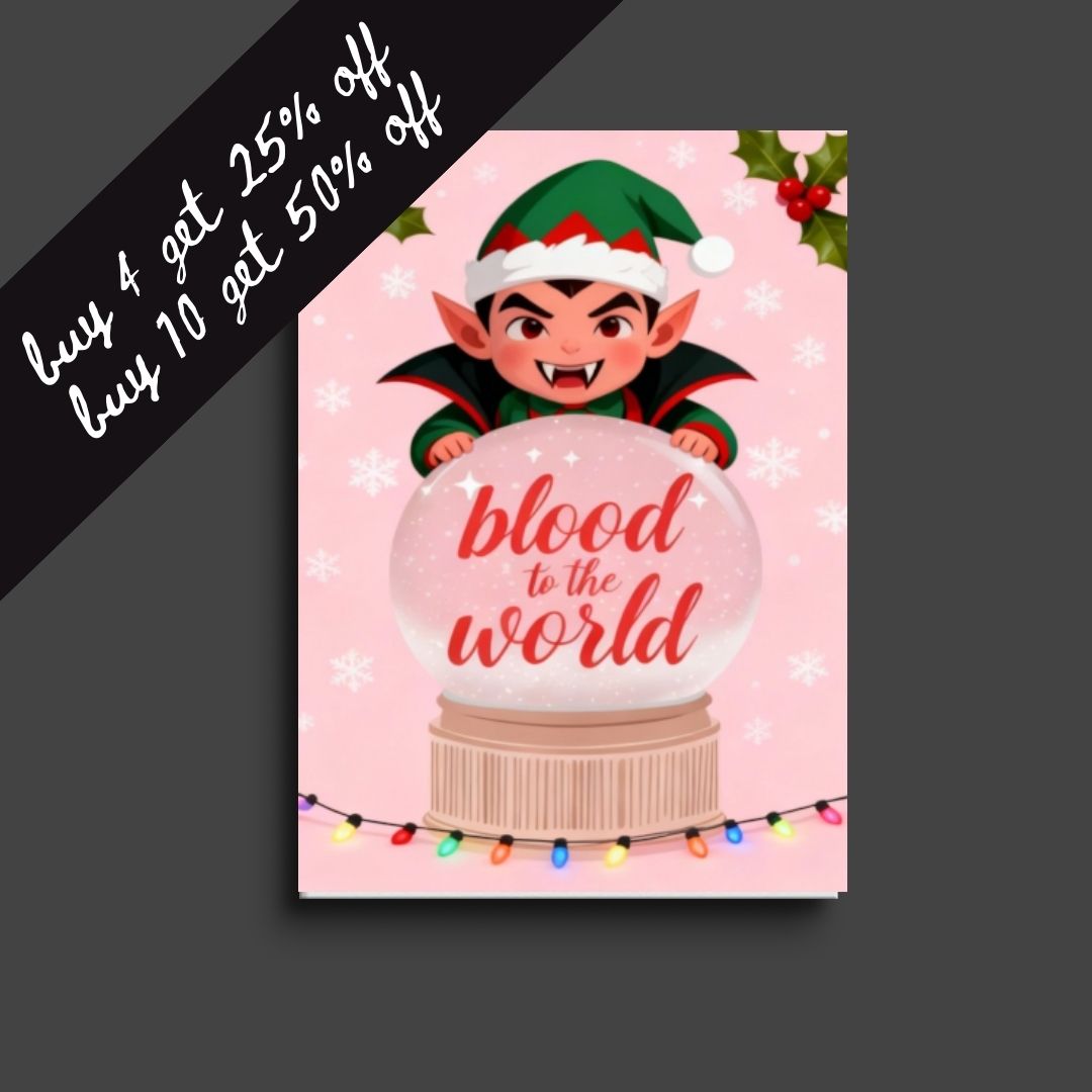 vampire christmas card