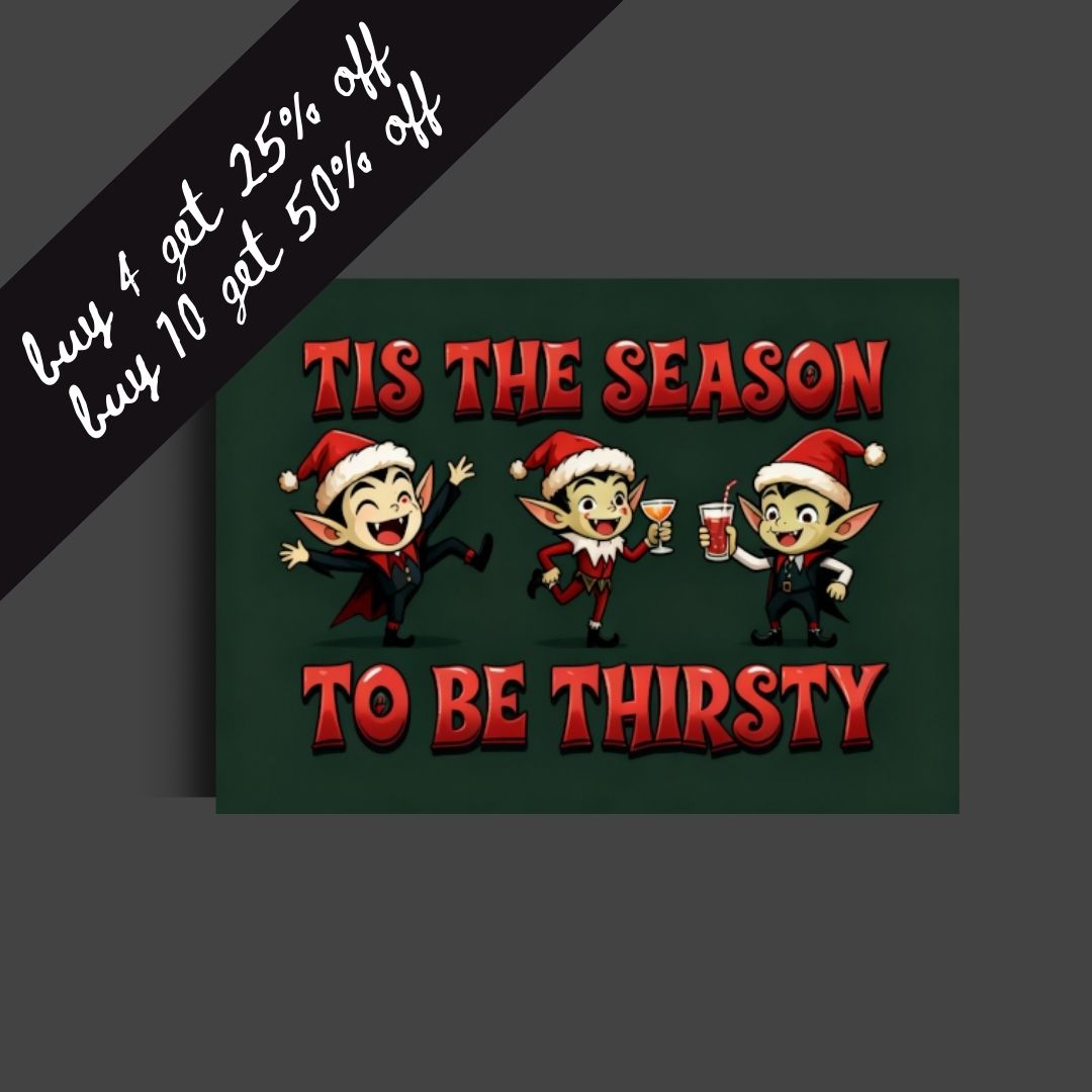 vampire christmas card