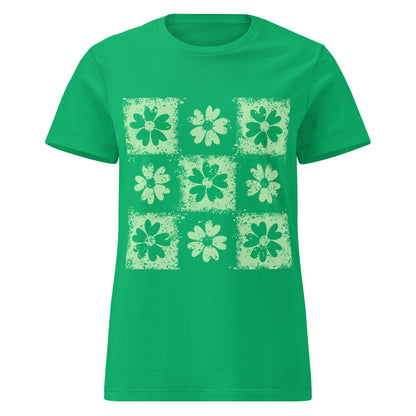 a t-shirt with emo vibe distressed floral pattern grid